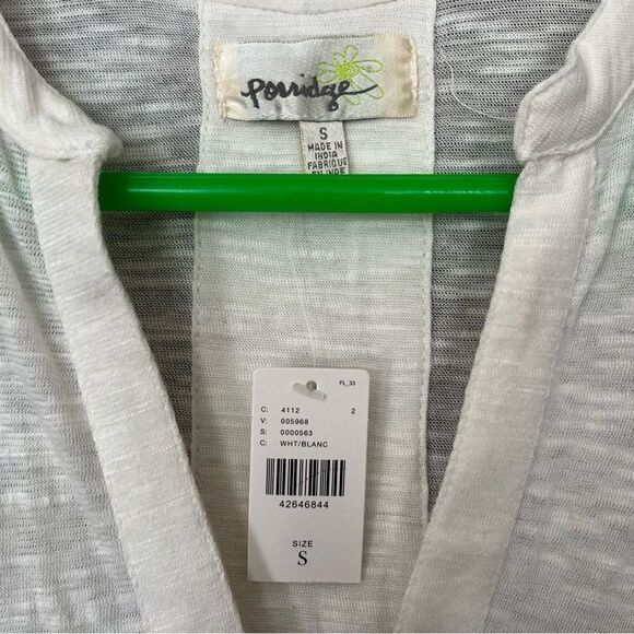 Anthropologie Porridge Odette Top Ivory Deep V-Neck Short Sleeves NWT - Picture 6 of 10